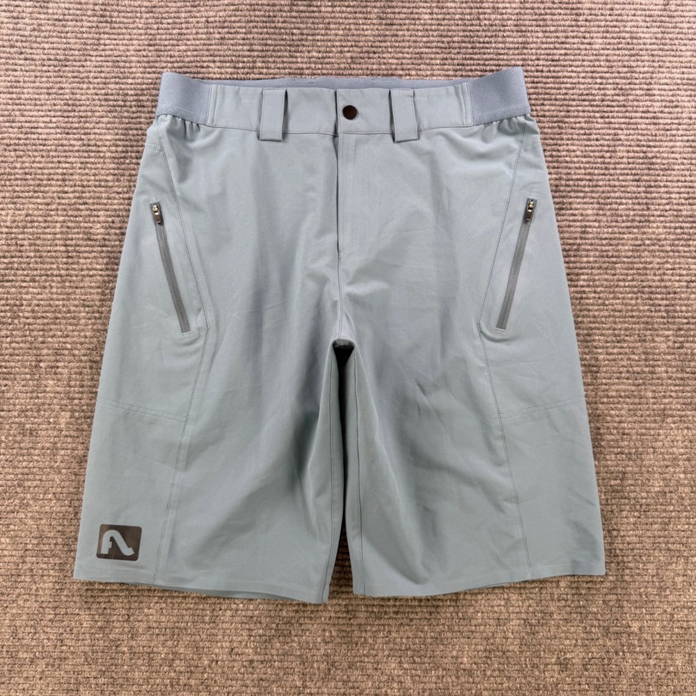 Flylow Mountain Bike Shorts Blue Gray Mens 34 Technical Trail Cycling Active